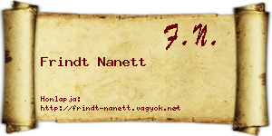 Frindt Nanett névjegykártya